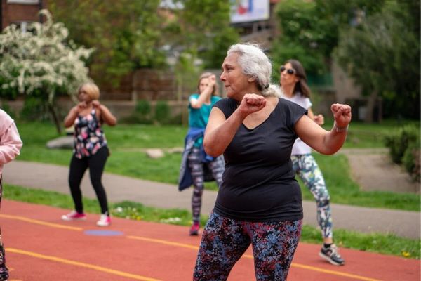 Older adults being active